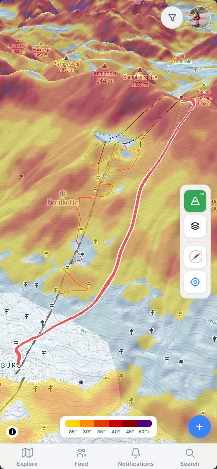 SteepMap slope steepness overlay